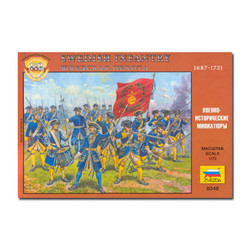 ZVEZDA 8048 Swedish Infantry  Nordic Wars 17th/18th C 1:72 Figures Model Kit