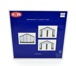 Heljan Modern Depot Ends (2 x Open/1 x Closed) Extension Set O Gauge Building HN3009502