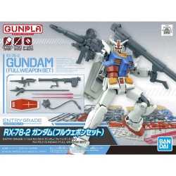 Bandai Entry Grade RX-78-2 Gundam (Full Weapon Set) Gunpla Kit 62033
