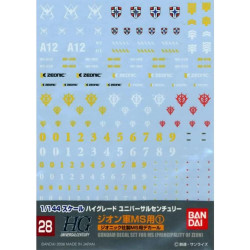 Bandai Gundam Decal 28 HGUC Multiuse - Zeon MS 1 Gunpla 57496