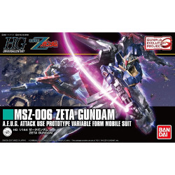 Bandai HG 1/144 MSZ-006 Zeta Gundam (AEUG) Gunpla Kit 55611