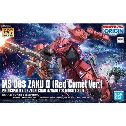 Bandai HG 1/144 MS-06S ZAKU II Red Comet Ver. Gundam Gunpla Kit 57656