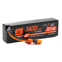 Spektrum 1400mAh 2S 30C 7.V RC Car LiPo Battery Smart G2 IC2 Connector 142S30H2