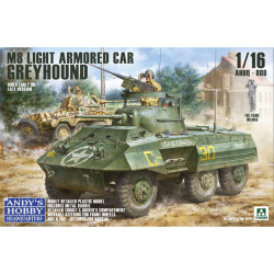 AHHQ 008 M8 Greyhound US Light Armoured Car 1:16 Model Kit