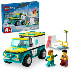 LEGO City 60403 Emergency Ambulance and Snowboarder Age 4+ 79pcs