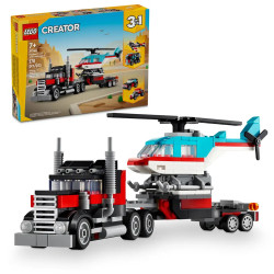 LEGO Creator 31146 Flatbed Truck with Helicopter 3-in-1 Set Age 7+ 270pcs