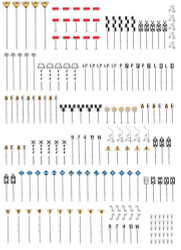 FALLER Railway Route Signage Set (190) III HO Gauge 120298