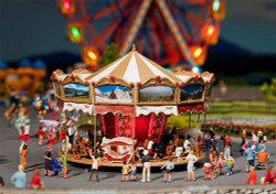 FALLER Childrens Merry Go Round Fairground Model Kit w/ Motor IV HO Gauge 140316