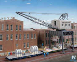 Walthers Cornerstone Travelling Crane with Brick Street Building Kit HO Gauge WH933-4096