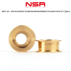 NSR 3/32 Eccentric 0.4mm Racing Bushings 2pcs 1:32 NSR4847-04