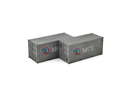 Dapol 20ft Container Pack (2) Mitsui Lines Weathered OO Gauge DA4F-028-054