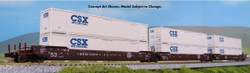 Kato Gunderson MAXI-IV 3 Unit Car BNSF 253806 CSX Containers N Gauge K106-6186