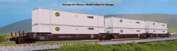 Kato Gunderson MAXI-IV 3 Unit Car BNSF 253770 Hub Containers N Gauge K106-6185
