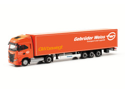 Herpa Iveco S-Way 15m Box Semitrailer Gebruder Weiss HO Gauge HA317344