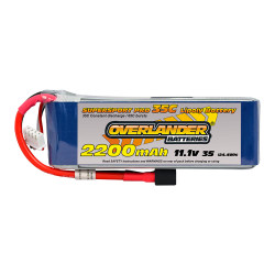 Overlander Lipo Battery 2200mAh 3S 11.1v 35C Supersport Deans Plug Li-Po 2567