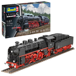 Revell 02168 Express Locomotive S 3/6 BR18 w/Tender 2‘2’T 1:87 Model Kit