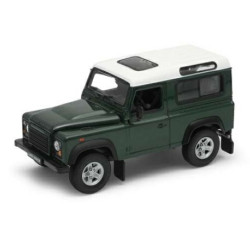 Welly W22498G Land Rover (Green w/White Roof) 1:24 Diecast Model