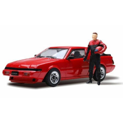 Pop Race Mitsubishi Starion Red (w/Driver Figure) 1:64 Diecast Model