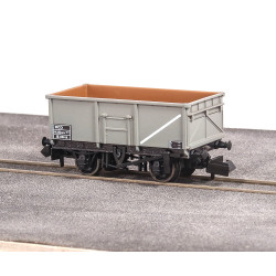 PECO NR-1001B Ex-BR 16 ton Mineral Wagon (MCO) Unfitted, Grey N Gauge