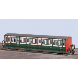 PECO GLT OO9 - FR Long "Bowsider" Bogie Coach - Early Preservation Green 20