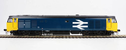 Heljan HN4029 Class 50 Unnumbered BR Large Logo Blue Black Roof O Gauge Diesel Loco