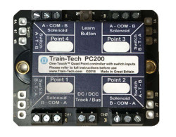 Train Tech DCC Point Controller - Quad with Route Store/Switching N/HO/OO Gauge