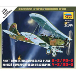 ZVEZDA 6150 Soviet Night Bomber Plane PO-2 WWII 1:144 Snap Fit Model Kit