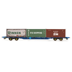 Hornby R60239 KFA Container Wagon  w/3 x 20' Containers/Tanktainer - Era 11