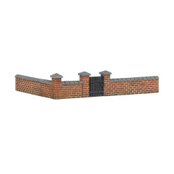 Hornby R7354 Front and Left Hand Victorian Terrace House Garden Wall OO Gauge