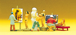 Preiser 10106 Artists/Sculptors (3) w/Nude Models (3) Exclusive Figure Set HO