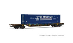 Rivarossi HR6576  FS Cemat Sgnss 4 Axle Wagon w/Trenitalia Container Load V HO
