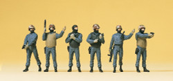 Preiser 10446 GSG9 Special Ops Police (6) Exclusive Figure Set HO
