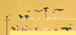 Preiser 10169 Pigeons/Seagulls/Crows/Birds of Prey Exclusive Figure Set HO