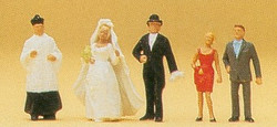 Preiser 14058 Catholic Wedding Group (5) Standard Figure Set HO