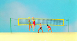 Preiser 10528 Beach Volleyball Scene (4) Exclusive Figure Set HO