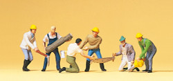 Preiser 10042 Lumberjacks (6) with Tools & Log Exclusive Figure Set HO