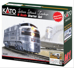 Kato 106-0041 Silver Streak Zephyr Starter Set N Gauge