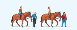 Preiser 10794 Horse Riding Lessons (6) Exclusive Figure Set HO