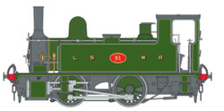 Dapol 7S-018-006  B4 0-4-0T Dock Tank 91 Lined Green O Gauge