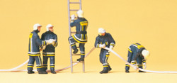 Preiser 10485 Firemen Fighting Fire (5) Exclusive Figure Set HO