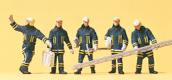 Preiser 10484 Firemen Arriving at Fire Scene (5) Exclusive Figure Set HO