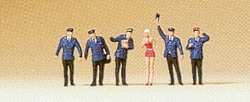 Preiser 88536 DB Railway Personnel (5) and Young Lady Figure Set Z Scale