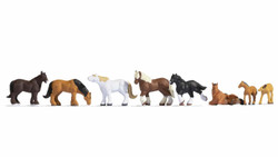 Noch Shire Horses (8) Figure Set N15762 HO Gauge