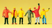 Preiser 14034 Workers in Protective Clothing (6) Standard Figure Set HO