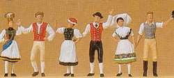 Preiser 24604 German National Costume (6) Figure Set HO