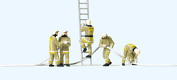 Preiser 10771 Firemen Beige Uniform F/Fighting (5) Exclusive Figure Set HO