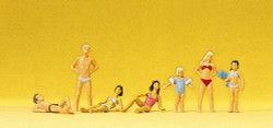 Preiser 10308 Young People at the Pool (7) Exclusive Figure Set HO