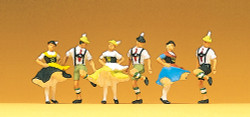 Preiser 10240 Bavarian Folk Dancers (6) Exclusive Figure Set HO