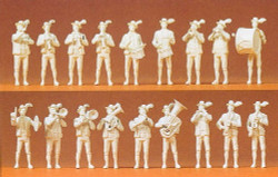 Preiser 16353 Bavarian Band (18) Unpainted Figures HO