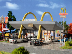 Vollmer 47765 McDonald's Drive-Thru Restaurant and Accessories Kit N Gauge